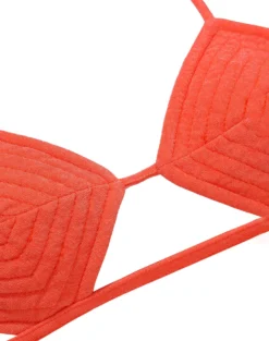 Barbara Tri Parallel Top - Tomato -Cheap Bralette Store BARBARATRIPARALLELTOP FLAT 2 1
