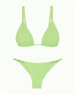 Beads Bottom - Lime -Cheap Bralette Store Beads Bottom flat