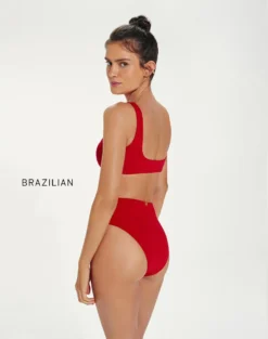 Firenze Bela Hot Pant Bottom - Red Pepper -Cheap Bralette Store BelaHotPants brasil back