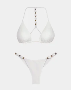 Dora Detail Bottom - White -Cheap Bralette Store Dora Bottom flat