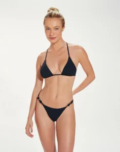 Dora Detail Bottom - Black 9 Dora Detail Bottom - Black -Cheap Bralette Store DoraBottomCheeky front 1