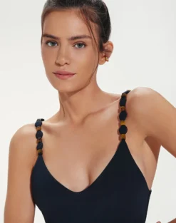 Dora Li One Piece - Black -Cheap Bralette Store DoraLulliOnepiece detail