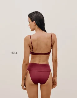 Jessica Hot Pant Bottom - Cranberry -Cheap Bralette Store JESSICAHOTPANTS BACK FULL