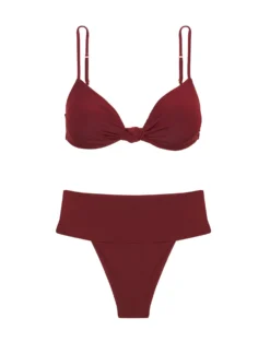 Jessica Hot Pant Bottom - Cranberry -Cheap Bralette Store JESSICAHOTPANTS FLAT 1 2