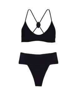 Kim Li Top - Black -Cheap Bralette Store KIMLULITOP FLAT