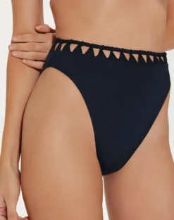 Leeza Hot Pant Bottom - Black -Cheap Bralette Store LeezaHotPants detail