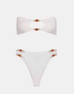 Firenze Martha Hot Pant Bottom - White -Cheap Bralette Store MARTHA HOT PANTS FLAT