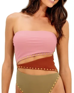 Frida Block One Piece - Pistachio Camel 14 Frida Block One Piece - Pistachio Camel -Cheap Bralette Store block frida 1pc 3