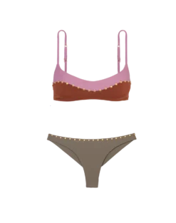 Laila Block Top - Pistachio Camel 16 Laila Block Top - Pistachio Camel -Cheap Bralette Store block laila bikini flat