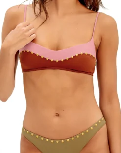 Laila Block Top - Pistachio Camel 14 Laila Block Top - Pistachio Camel -Cheap Bralette Store block luli bikini 2