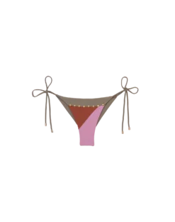 Block Tie Side Bottom - Pistachio Camel