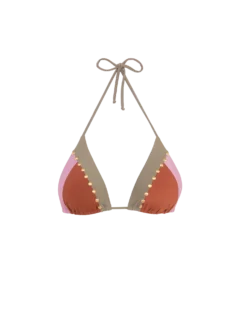 Block Tri Top - Pistachio Camel