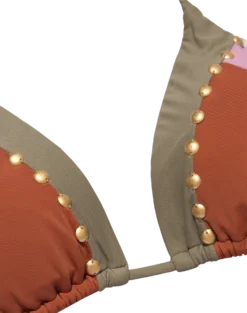 Block Tie Side Bottom - Pistachio Camel -Cheap Bralette Store block tri top flat detail