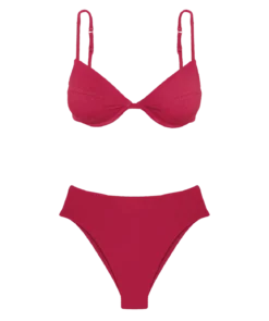 Firenze Gigi Hot Pant Bottom - Cherry 16 Firenze Gigi Hot Pant Bottom - Cherry -Cheap Bralette Store cherry firenze lais top hot pant flat 1