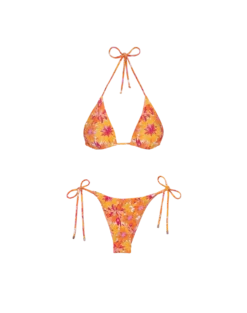 Tie Side Bottom (final Sale)- Lowana Mustard -Cheap Bralette Store lowana tri top flat bikini
