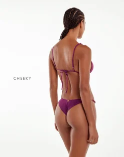Beads Bottom (final Sale) - Plum -Cheap Bralette Store plum beads bikini cheeky 1