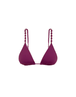 Beads Tri Parallel Top (final Sale) - Plum