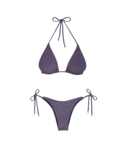 Lurex Tie Side Bottom - Royal -Cheap Bralette Store royal lurex tri top flat 2